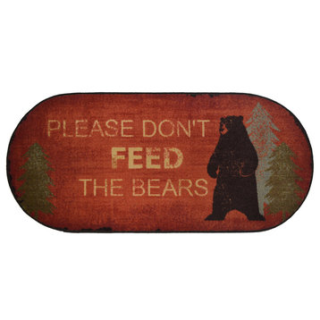 Cozy Cabin Don't Feed the Bears Lodge 20"x44" Accemt Rug