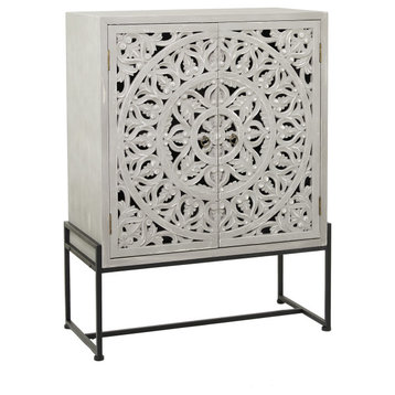 Traditional Gray Wood Cabinet 560933