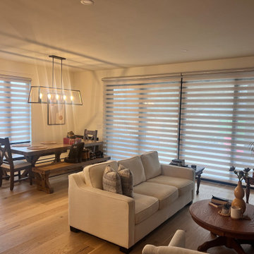 Linen Zebra Blinds with Black Cassette