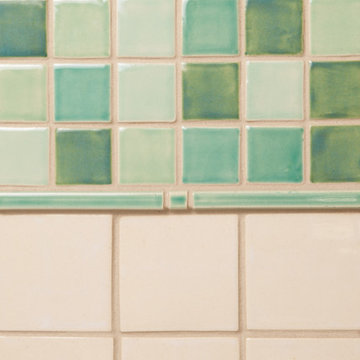 Variegated Soft Green Tile Backsplash