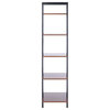 Pierre 5 Tier Leaning Etagere/Bookcase Honey Brown/ Charcoal