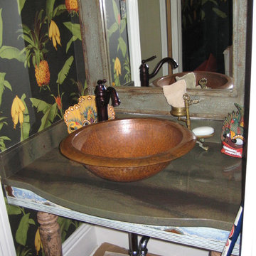 Powder Room Vanity Wild Sea granite
