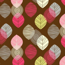 linear leaves bright wallpaper brown wallpaper by amel24 for sale on Spoonflower