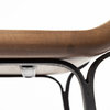 Conan Medium Brown Solid Wood Seat with Black Metal Frame Counter Stool