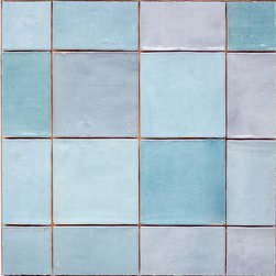 Mestizaje Zellige Ceramic Tile- Aqua - Wall And Floor Tile
