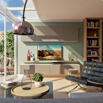 SOGGIORNO CON SERRA BIOCLIMATICA