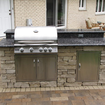 Darien, IL Paver Patio, TV Stand and Grilling Station