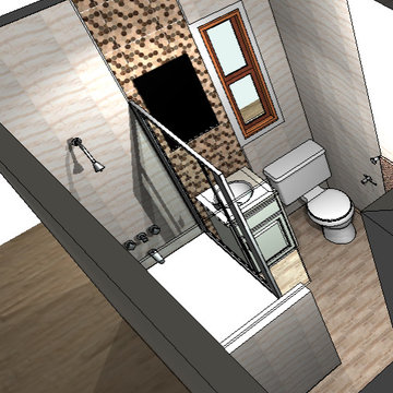 Bathroom reno as a part of the entire apartment renovation.Before/after picture