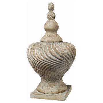 Benzara BM150866 Classic Ceramic Vase with Lid