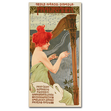 "Redhead Harp" by Vintage Apple Collection, Canvas Art