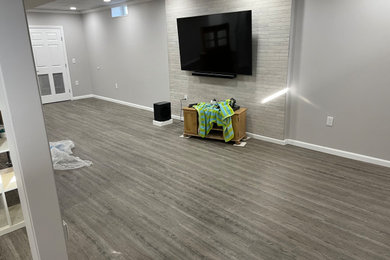 Basement - contemporary basement idea in New York