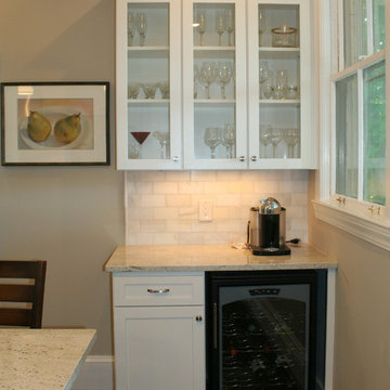 Fieldstone Cabinetry Bristol Marshmallow Cream with Java island