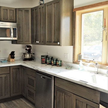 Roann, IN. Haas Signature Collection. Barnwood Hickory Kitchen