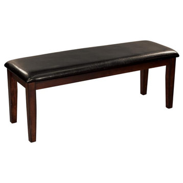 Lexicon Mantello Contemporary Wood Dining Room Bench in Cherry