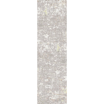 Dynamic Rugs Couture 52016 Organic/Abstract Rug, Gray, 2'2"x7'7" Runner