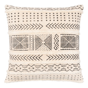 Moroccan Mudcloth Modern Throw Pillow Cover w Optional Insert by Roostery