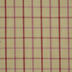 Paroo Cotton Blend Small Plaid Curtains & Drapes Upholstery Fabric in Cardinal C - Upholstery Fabric