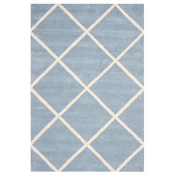 Safavieh Chatham Collection CHT720 Rug, Blue/Ivory, 4'x6'
