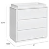 Bento 3-Drawer Changer Dresser With Removable Changing Tray, White