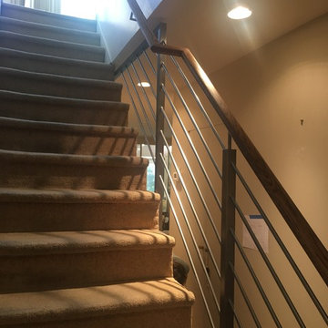 Horizontal modern railing