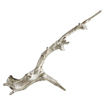 Cyan Lighting Drifting Silver - 14" Large Sculpture, Silver Leaf Finish