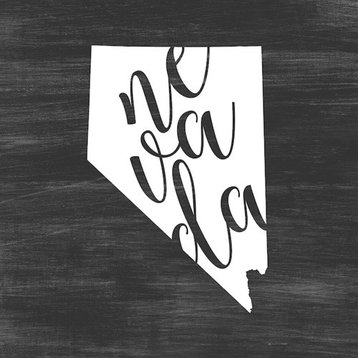 "Home State Typography - Nevada" Outdoor Pillow 18"x18"