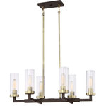 Minka Lavery - Six Light Island Pendant, Aged Kinston Bronze With Brushed Brass Highlights - Number of Bulbs: 0