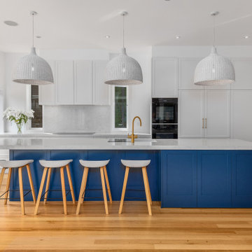 Entertainer’s Kitchen with Coastal Style Influences