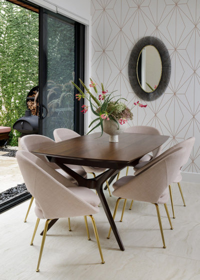 Midcentury Dining Room by Meraki Home Design