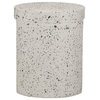 15 Inch Outdoor Stool White Contemporary Moe's Home