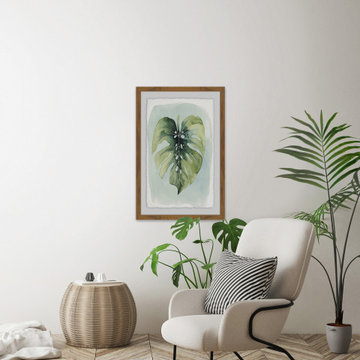"Paradise Palm Leaves I" Framed Painting Print