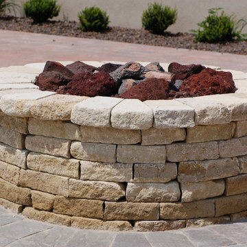 Chestnut Limestone Gas Fire Pit