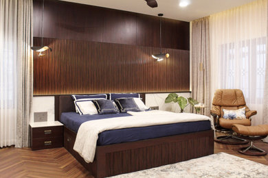 バンガロールにあるコンテンポラリースタイルのおしゃれな寝室