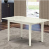 Elegant Dining Table, Tapered Legs With Expandable Rectangular Top, White