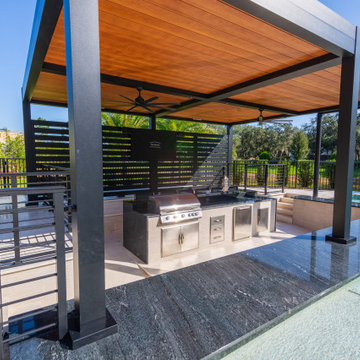 Louvered Pergola over a Pool Deck, New Smyrna Beach FL
