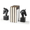 Hidalgo, 2-Piece Set, 14Lx3W Black Majestic Horse Bookends