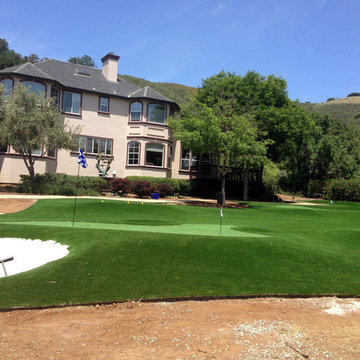 Artificial grass installation in Morgan Hill, CA.