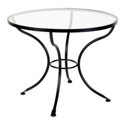 Bistro 36"Rd. Glass Dining Table - Outdoor Pub And Bistro Tables