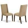 Set of 2 Florence Parson Chair With Dark Khaki Fabric