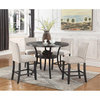 Best Master Darlington Solid Wood Round Counter Height Table in Antique Black