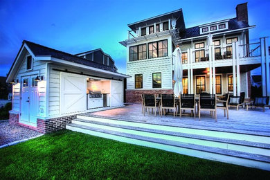 Inspiration for a coastal exterior home remodel in Philadelphia