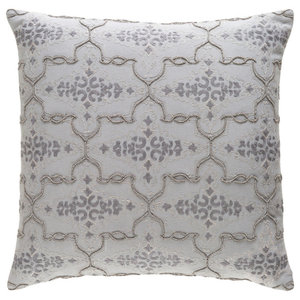 silver beaded pillow