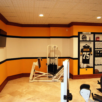 Pittsburgh Steelers 1970's Themed Locker Room Murals by Tom Taylor
