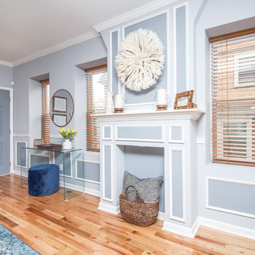 Global Transitional Living Room & Dining Room