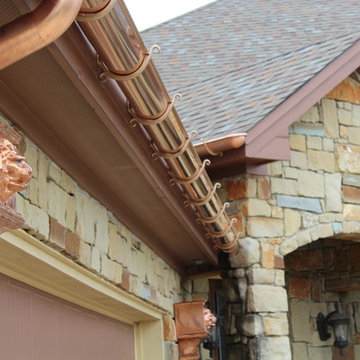 Copper Gutters on Southwestern Style Home