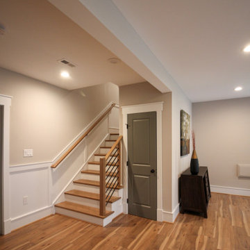 Project #83 | U-Shaped Staircase with Horizontal Black Rod Railing