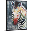 "Prism Zebra II" Floating Frame Canvas Art, 32"x42"x1.75"