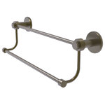 Allied Brass - Mercury 24" Double Towel Bar With Groovy Accents, Antique Brass - Add a stylish touch to your bathroom decor with this finely crafted double towel bar.  This elegant bathroom accessory is created from the finest solid brass materials.  High quality lifetime designer finishes are hand polished to perfection.