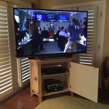 TV Setup in Cabinet