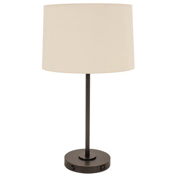 House of Troy BR150-OB Brandon Table Lamp with USB Port in Oil Rubbed Bronze